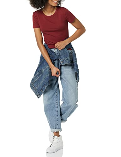Image of Amazon Essentials Women's Slim-Fit Short-Sleeve Crewneck T-Shirt, Pack of 2