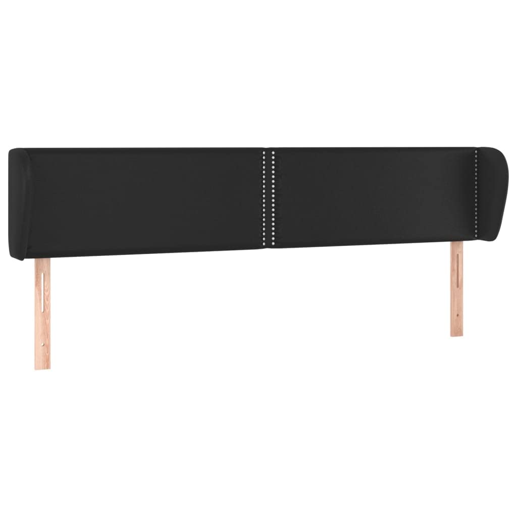 Testiera letto con orecchie 183 x 23 cm nero ecopelle regolabile in altezza 78 88 cm letto imbottito testiera design moderno per camera da letto matrimoniale e camera degli ospiti