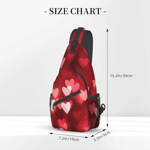 Sac à dos à bandoulière taille unique imprimé cœur Noir