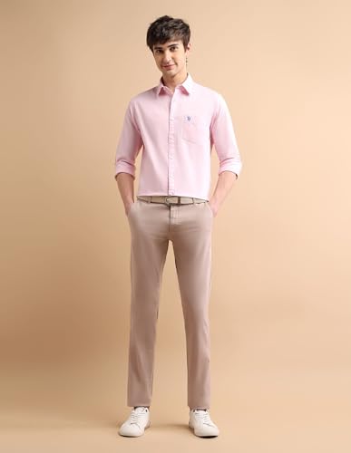 Image of U.S. Polo ASSN. Tailored Fit Formal Shirts for Men - 100% Cotton, Full Sleeve Mens Casual Shirts