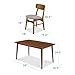 Best Choice Products 7-Piece Wooden Dining Room Table Set, Mid-Century Modern, Kitchen Table w/ 6 Chairs, Upholstered Cushions, Curved Backrests, Rounded Table Corners - Walnut/Gray