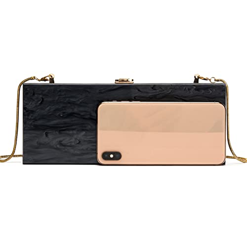 Acrylic Clutch Evening Bag Long Pearl Acrylic Clutch Purse Handbag For Dinner Party Wedding Iphone Black #TOP4