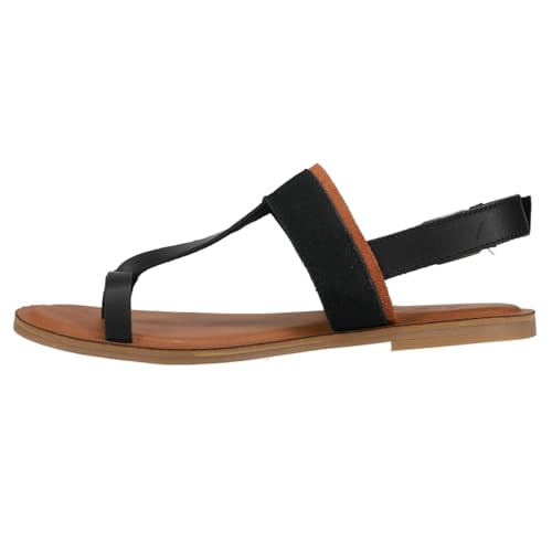 TOMS Women's Bree T-Strap Sandals Flat3