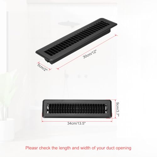 Grille de sol décorative en acier robuste noir couvercle réglable haut de gamme - 3