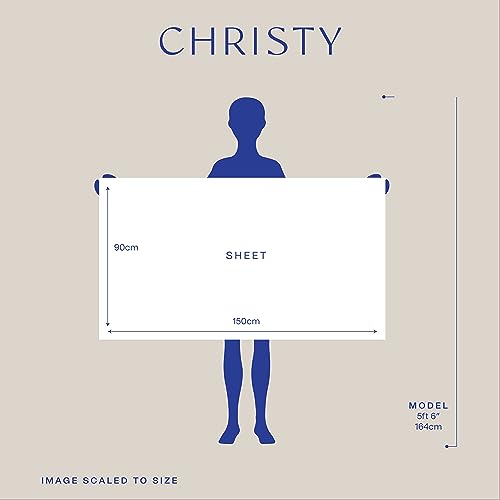 Christy Antalya Large Bath Sheets | Set of 2 | 100% Turkish Cotton | 600GSM | Soft Plush Luxury Bath Towels | 90 cm x 150 cm | Quick Dry | White