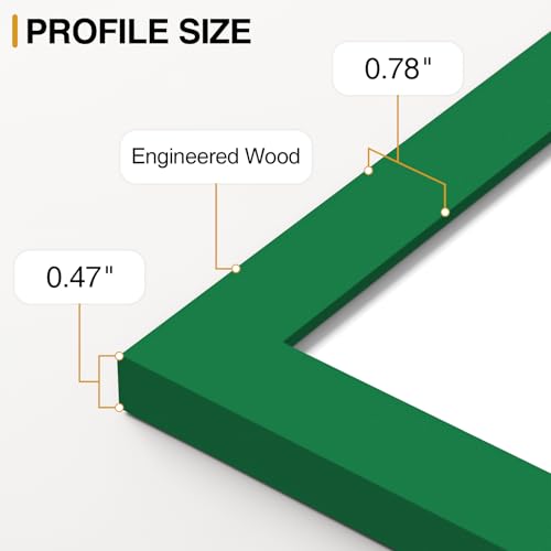 Image of Vittanly Picture Frames Set of 10, Picture Frames Collage Wall Decor with Two 8x10, Four 5x7 and Four 4x6 Photo Frames, Gallery Wall Frame Set for Wall or Tabletop Display, Green, Red and Gold
