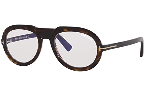 Image of Tom Ford Vista Glasses FT 5756-B BLUE FILTER Dark Havana/Blue Filter 53/20/145 Women's
