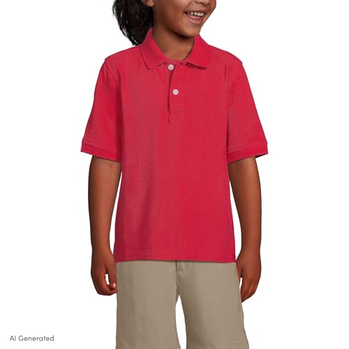 Image of Lands' End School Uniform Kids Short Sleeve Mesh Polo Shirt