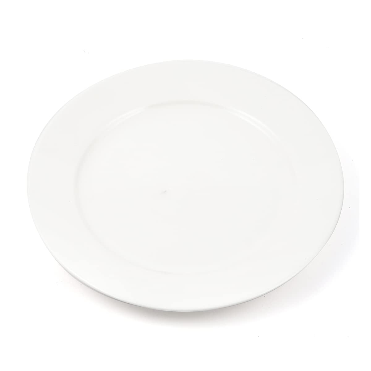 B2B Flat Porcelain Plate, 25 cm Size, Ivory