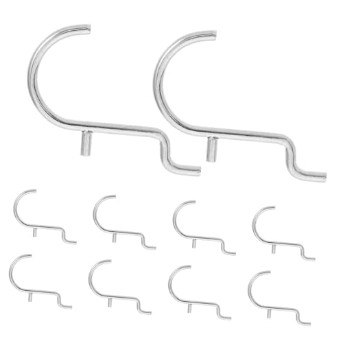 SEWOART Bedroom Pegboard Hooks 10pcs Wall Hanging Hooks for Tools Garage Storage Stainless Steel Easy Installation