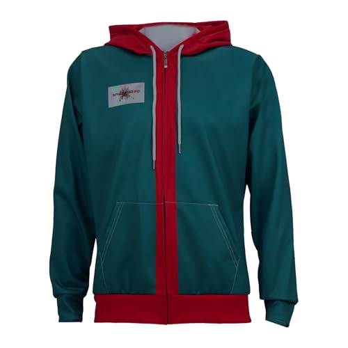 GKTOP Spider Costume for Adult and Kids Superhero Zip-Up Hoodie Jacket Cosplay Costume (XL) Green