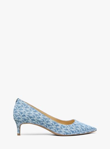 Michael Kors Women\'s Alina Flex Kitten Pump, Gold-Tone Hardware, New Horizon Wash, 10