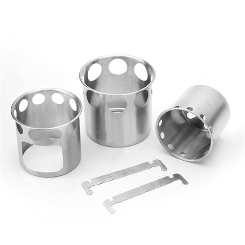 Estufa de cocina multifuncional al aire libre para camping, camping, textura de acero inoxidable, adecuada para camping, senderismo y barbacoa