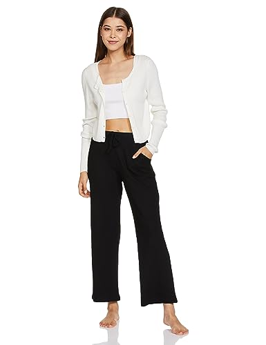 Image of Amazon Brand - Symbol Women's Ankle Length Cotton Blend Waffle Night Pants (Available in Plus Sizes)