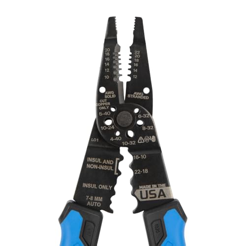 image for Klein Tools 1025 Long Nose Multi-Purpose Wire Stripper, Made in USA Pr