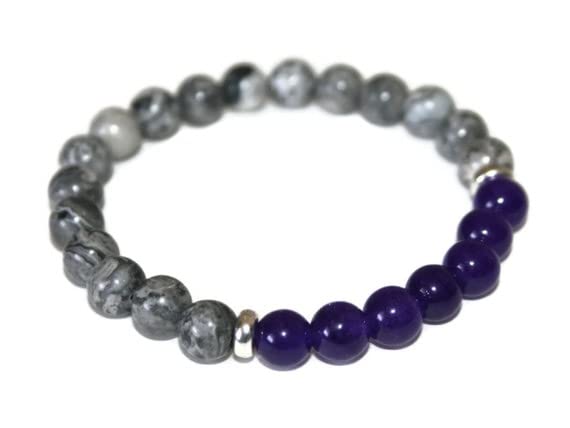 Bracelet améthyste LKBEADS bien-être et sérénité en pierres 8mm