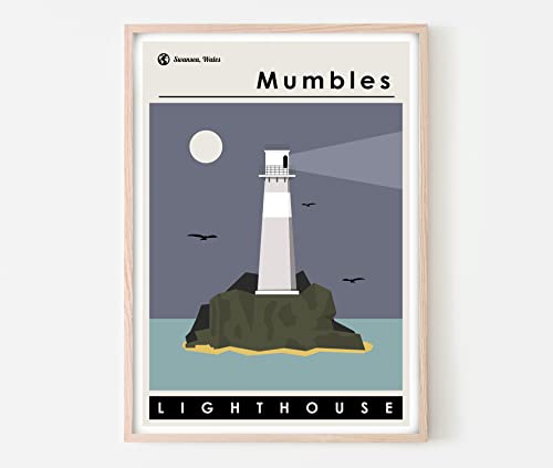 Mumbles Print - Swansea Reise-Poster Cover