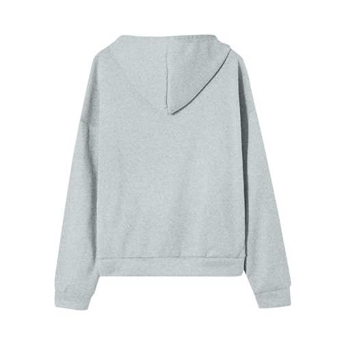 OIOLOYJM Zipper Hoodies for Women Long Sleeve Oversized Sweatshirts Y2k Drawstring Soft Jacket 2025 Fall Fashion with Pockets