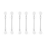 Upgraded Silicone Magnetic Cord Ties (6-Pack White) - Flexible & Washable Cable Organizer for Electronics, Kitchen, DIY - No-Slip Clips, Stronger Than Plastic (6PCS, Long)