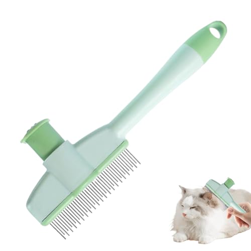 Peine Antipulgas Para Perros,Cepillo Eliminador De Garrapatas Para Gatitos - Con Botón de Liberación y Diseño Ergonómico para Cachorros