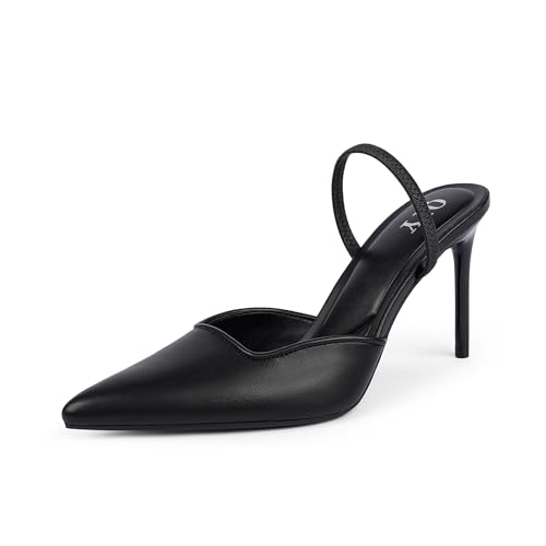 QIY Mesh Heels for Women Pumps Closed Pointed Toe High Heels Stiletto Heeled Mules Sandals Dress Shoes