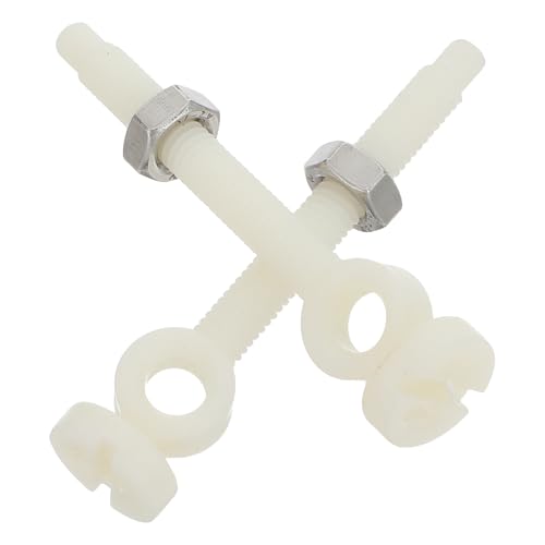 NUOBESTY Kit de Réparation et Tige de Traction pour Lavabo Salle de Bain Blanc Plastique Lot de 2 Accessoires pour Évacuation Robuste