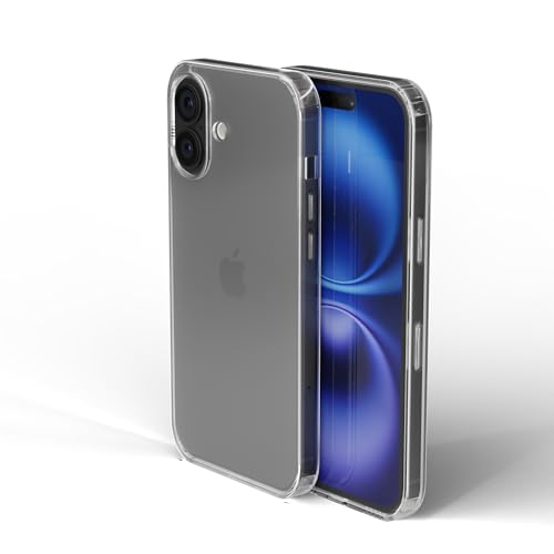 Image of UNBREAKcable Ultra Hybrid Back Case Compatible with iPhone 16 | Transparent Clear TPU Bumper Cover with Camera Guard Protection | Shockproof Hard Back Case | Lightweight Design & Scratch Resistant