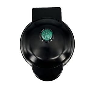 Mini waffle maker Baking tools Household muffins Easy to clean side non-stick (Round shape black)