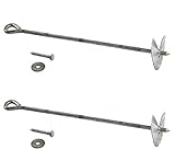 Garden Games Ground Anchors - 12mm Solid Galvanised Steel: for climbing frames, playhouses etc. (Pair of Anchors (2))