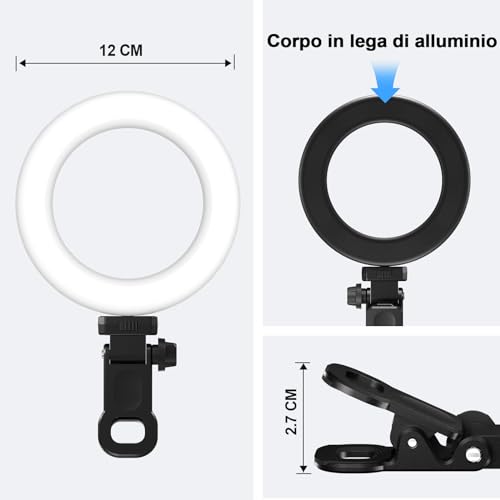 Luce ad Anello Clip per Laptop