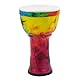 World Rhythm - Djembe Afrikanische Handtrommel -Synthetik 7 Zoll - Regenbögen - MDJ008-RD