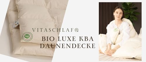 Leichte Bettdecke Vitaschlaf Bio-Luxe KBA Arktik Kälte-Daune W3