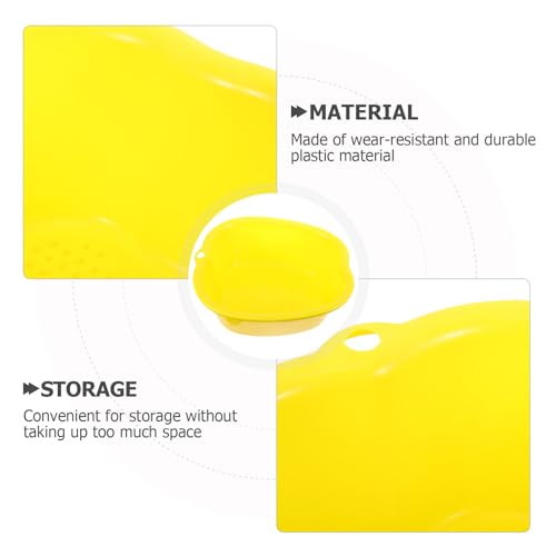Cubo de plástico para baño de pies amarillo con función de masaje y diseño compacto 3