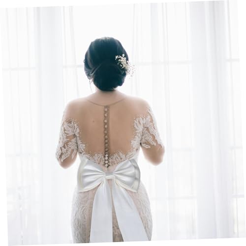 Satin Detachable Bow for Dress Elegant Bridal Waist Belt Removable Big Bow Sash for Wedding Performance Attire Stylish Accessory for Ceremonial Events4