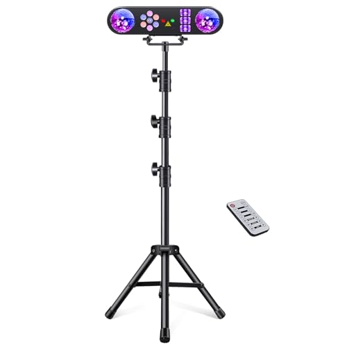 La Mejor Selección de Luces de sonido los más solicitados. 41 ENDYSHOW - Luces de DJ con soporte, luces de fiesta para DJ, discoteca, activadas por sonido, paquete de luz de fiesta 5 en 1 con bola giratoria, estroboscópico, UV, iluminación...