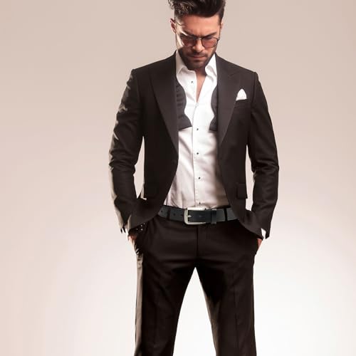 Genuine Leather Classic Casual Belts for men, Mens Handmade Heavy Duty Work Belts 1.5 inches Wide.2