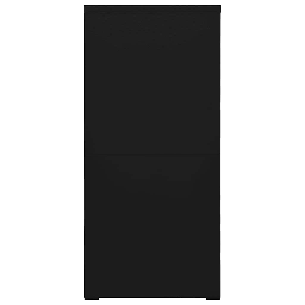 Szafa na akta, czarna, 46 x 62 x 133 cm, stal z 4 szufladami i 1 zamkiem do organizacji biura i bezpiecznego przechowywania dokumentów