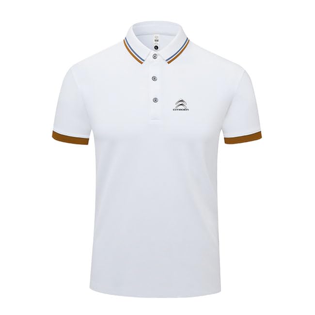 T-shirt polo respirant Cit.ro.en blanc anti-transpiration manches courtes