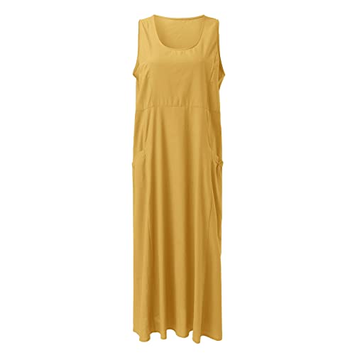 Robe décontractée longue sans manches pour silhouette fluide - 5