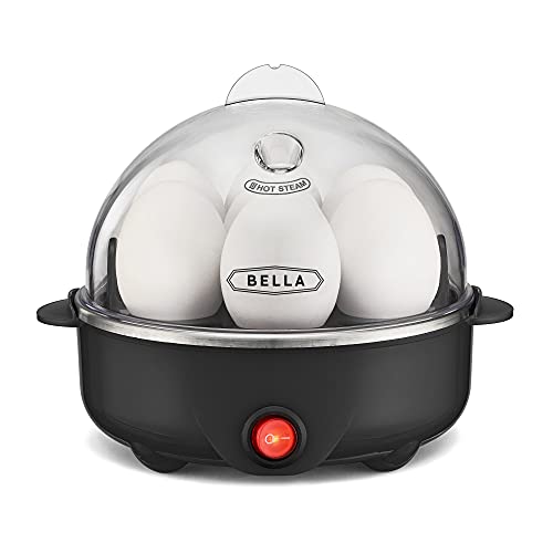 Comparison: Best Electric Egg Poacher 2 BELLA Rapid Electric Egg Cooker and Poacher with Auto Shut Off for Omelet, Soft, Medium and Hard Boiled Eggs - 7 Egg Capacity Tray (1 Pack) Black