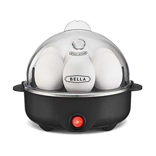 BELLA Electric Egg Cooker and Poacher, 7 Egg Capacity, Black