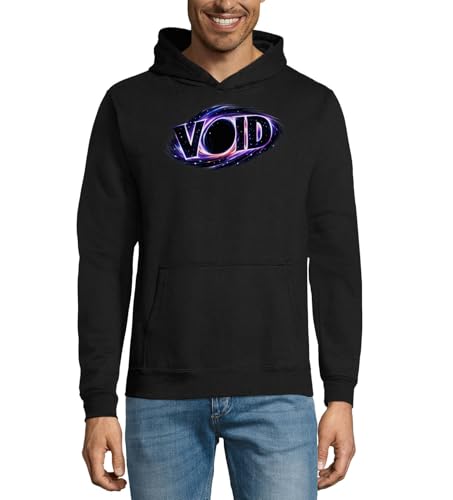 Image of Cosmic Energy Surrounding Dark Void Unisex Cotton Blend Hooded Sweatshirt Hoodie Black X-Large