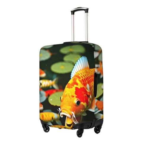 Japanese Pretty Koi Fish Print Luggage Suitcase Cover Protector Luggage Washable Covers With Concealed Zipper2