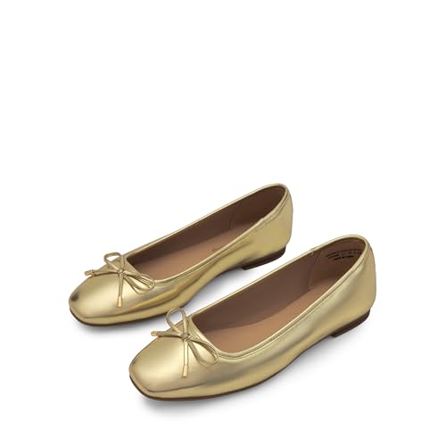 Image of DREAM PAIRS Women's Flats Square Toe Ballet Flats Comfortable Casual Ballerina Flat Dress Shoes with Bow Suitable for Dressy Business Casual Work Office