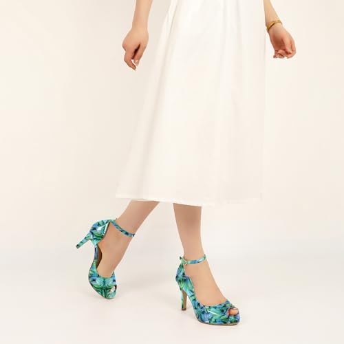 Image of AUMOTED High Heels Pumps Platforms Shoes for Party Daily 3.4 inch Dressy Pumps