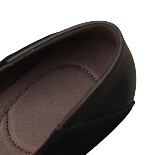TinaCus Suede & Genuine Leather Handmade Round Toe Comfortable Women's Slip on Flat Shoes3