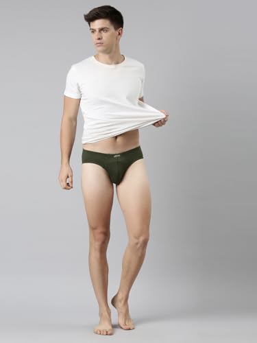 Image of Levi's 011 Comfort Brief for Men | 100% Pure Cotton | Breathable | Durable | Anti-Roll Waistband | Extra Supportive Gusset | Dual Layer 3D Pouch | Tagless & Zero Irritation Comfort | Pack of 1