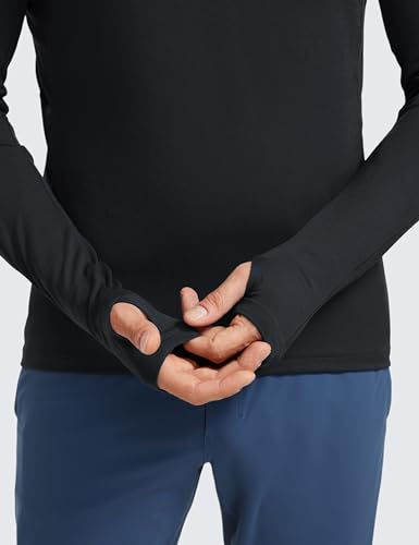 CRZ YOGA Mens Quarter Zip Pullover Long Sleeve Golf Athletic Shirts Mock Neck Workout Running Tops Sweatshirt with Pocket4