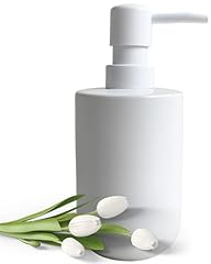 White Cylindrical Soap Dispenser