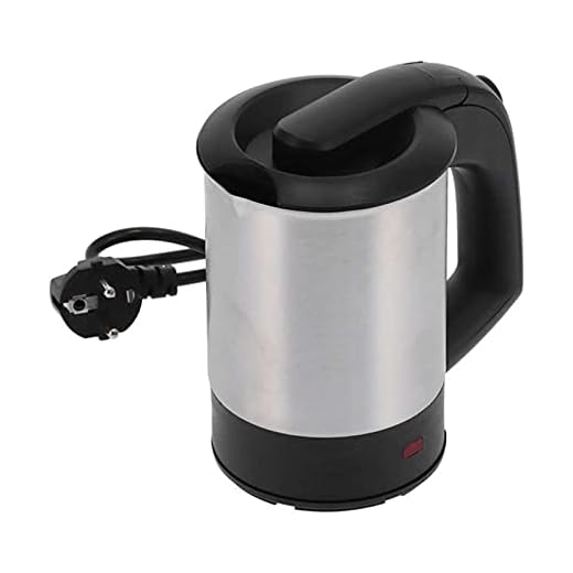 Vattenkokare 0.5L Vattenkokare Vattenpanna Rostfritt Stål Automatisk avstängning Portabel Travel Kettle Pot EU 220V